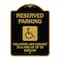 Signmission Reserved Parking Violators Are Subject to A Fine of Up to $200 Handicapped Symbol, BG-1824-22993 A-DES-BG-1824-22993 - alternate 1